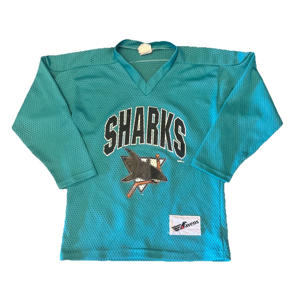 VTG Ravens Athletic San Jose Sharks Jersey YOUTH Size Medium Teal